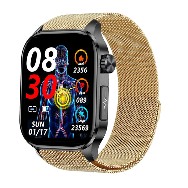 Carelders ECG/EKG Blood Sugar Blood Pressure Call Intelligent Health Management Smart Watch