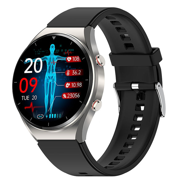 Carelders One-click Blood Pressure Blood Sugar ECG/EKG HRV Heart Rate Monitor Health Smart Watch