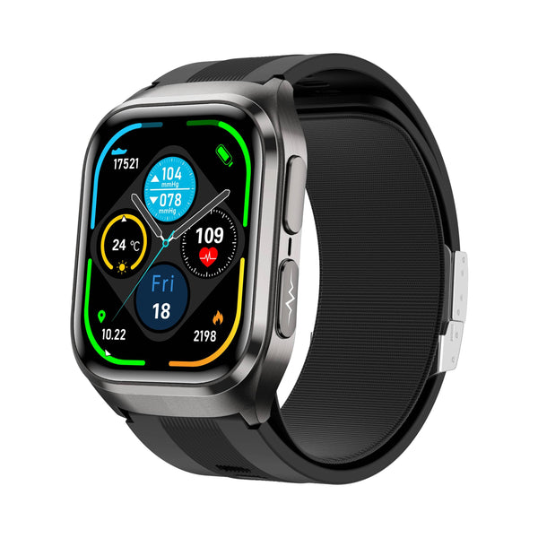 Carelders V04 High Precision Smart Watch | Air Bag Blood Pressure Blood Glucose ECG Heart Rate Uric Acid Blood Lipid Monitoring Smart Watch