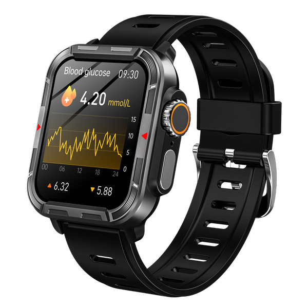 Carelders VEE PRO Rugged Sports Smartwatch for Body composition /ECG/ Blood sugar/Blood pressure/heart rate monitoring