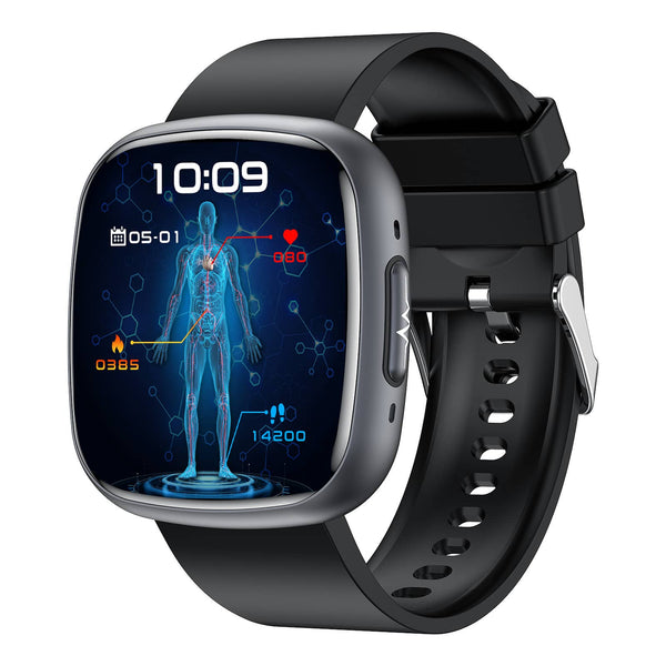 Continuous Blood Glucose Blood Pressure ECG/EKG Heart Rate Monitoring Health Smart Watch | Carelders ET593